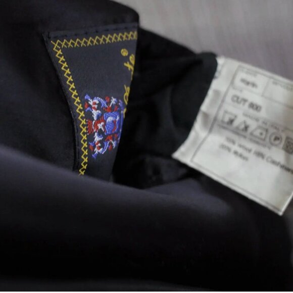 Mario Valente Italy Wool Cashmere Brown Men's Trench Coat Size: 36 - Picture 4 of 9